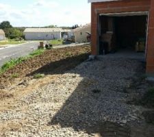 Devant le garage