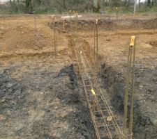 Ferraillage des fouilles angle cuisine et étage