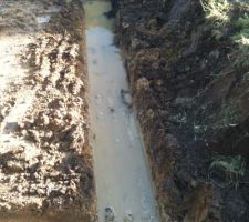 De l'eau dans les tranchées...