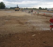 Partie en angle du terrain