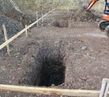 Formation des puits pour les semelles