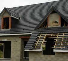 La demi lune fait ridicule par rapport au plan de l'architecte: a refaire...