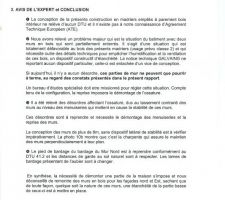Conclusion première expertise décembre 2012
