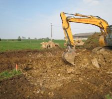 D&eacute;but du terrassement...