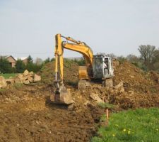D&eacute;but du terrassement...