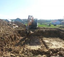 Terrassement des fondations...