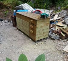 Bricolo du dimanche :
et voila un habillage bois de mon établi