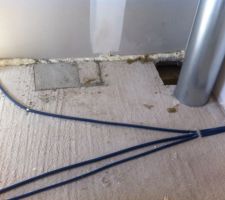 Reprise de la dalle après erreur de placement de la cheminée.