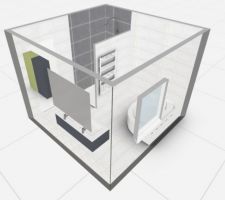SDB du bas, modélisée en 3D