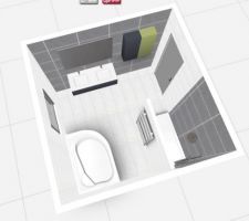 SDB du bas, modélisée en 3D