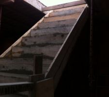 Escalier en béton coulé