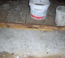 En cours de préparation de la dalle du sous sol.