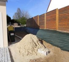 Talus stabilisé avec géotextile à planter pour habiller...