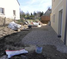 "Terrasse" nord en gravillons