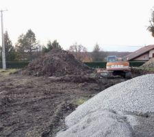 Depuis le coin nord est du terrain. Vue plein ouest.