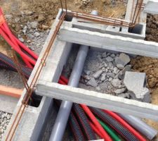 Les entrées électricité, eau et telecom.
