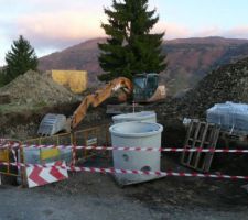 Des buses de raccordement des 4 parcelles.