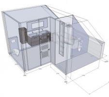 Paufinement des plans de la future salle de bain de l'étage avant mise en oeuvre