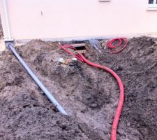 Fin des viabilisation et passe de 125 m de cable en 40 carré