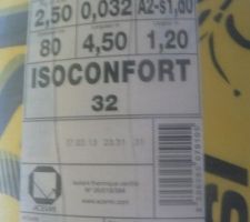 LDV ISOCONFORT 32 EP80 R=2.5 ET ISOCONFORT 35 EP200 R=5.7 POUR LE PLAFOND