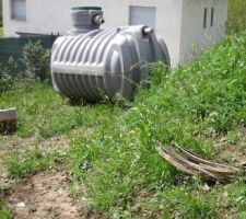 La cuve d'évacuation des eaux pluviales
