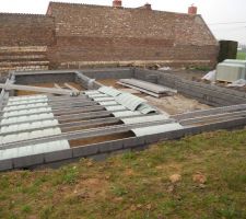 Le vide sanitaire avance, la dalle est prévue pour début de semaine prochaine ....