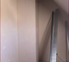 Début de la mise en place du placo