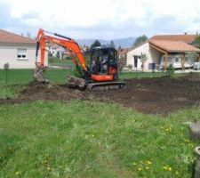 Préparation de l'emplacement de la maison