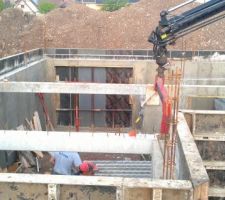 Installation des poutres et sous-poutres