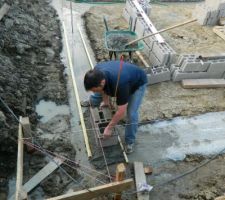 Pose du premier agglo...