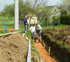 Rodage de la dameuse avec l'&eacute;coulement