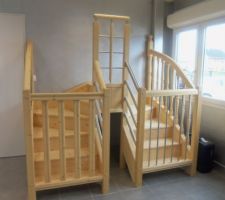 Escalier en bois exotic avec contres marches