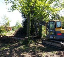 Décapage du chemin d'accès