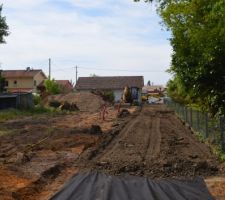 Chemin d'acc&egrave;s pour les 3 futures constructions