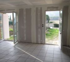 Carrelage (vue salon/ SAM)