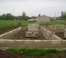 Le devant des garages