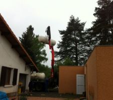 Enlevement de la citerne de gaz