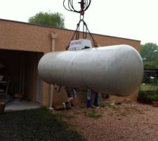 Enlevement de la citerne de gaz