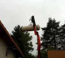 Enlevement de la citerne de gaz