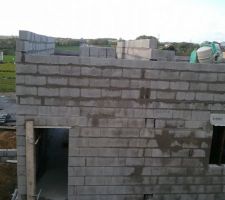 &eacute;l&eacute;vation des murs de l'&eacute;tage