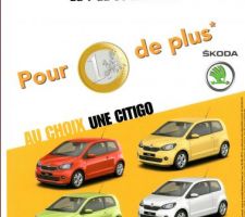 Affiche concernant l'offre de la voiture