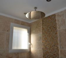 Salle de bain / d&eacute;tail douche, pomme de douche.