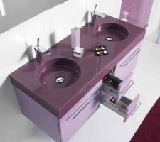 Meuble de chez ambiance bain modèle rondo pour la grande salle de bain