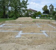 Fondations coul&eacute;es vue nord