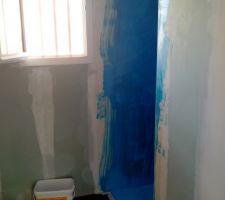 Pose douche italienne , application &eacute;tanch&eacute;it&eacute; 1ere couche