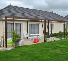 Pergola en cours de construction