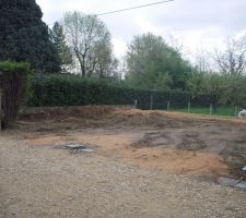 Photo du terrain en cours ed viabilisation.