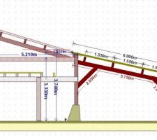 Coupe pour projet charpente abri voiture