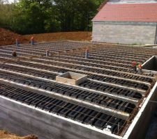 Vide sanitaire terminée, prêt pour coulée la dalle du rez de chaussée lundi 13/05