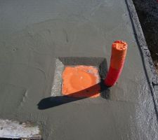 évacuation d'eau du garage.